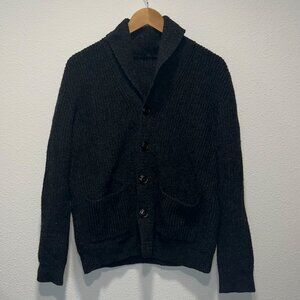 Charles Tyrwhitt Lambswool Cardigan in Charcoal Grey